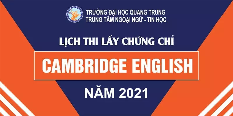 Tổ chức các kỳ thi chính thức và thi thử các chứng chỉ Cambridge 1 Lịch thi Chứng chỉ Cambridge