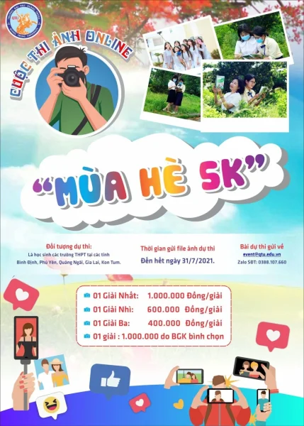 Trường Đại học Quang Trung phát động Cuộc thi ảnh online “Mùa hè 5K” 1 Đại học Quang Trung phát động Cuộc thi ảnh online “Mùa hè 5K”