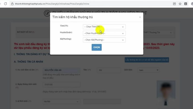Hướng dẫn đăng ký dự thi tốt nghiệp THPT năm 2025 4 Hướng dẫn đăng ký dự thi THPT