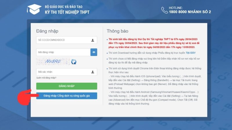 Hướng dẫn đăng ký dự thi tốt nghiệp THPT năm 2025 8 Hướng dẫn đăng ký dự thi THPT