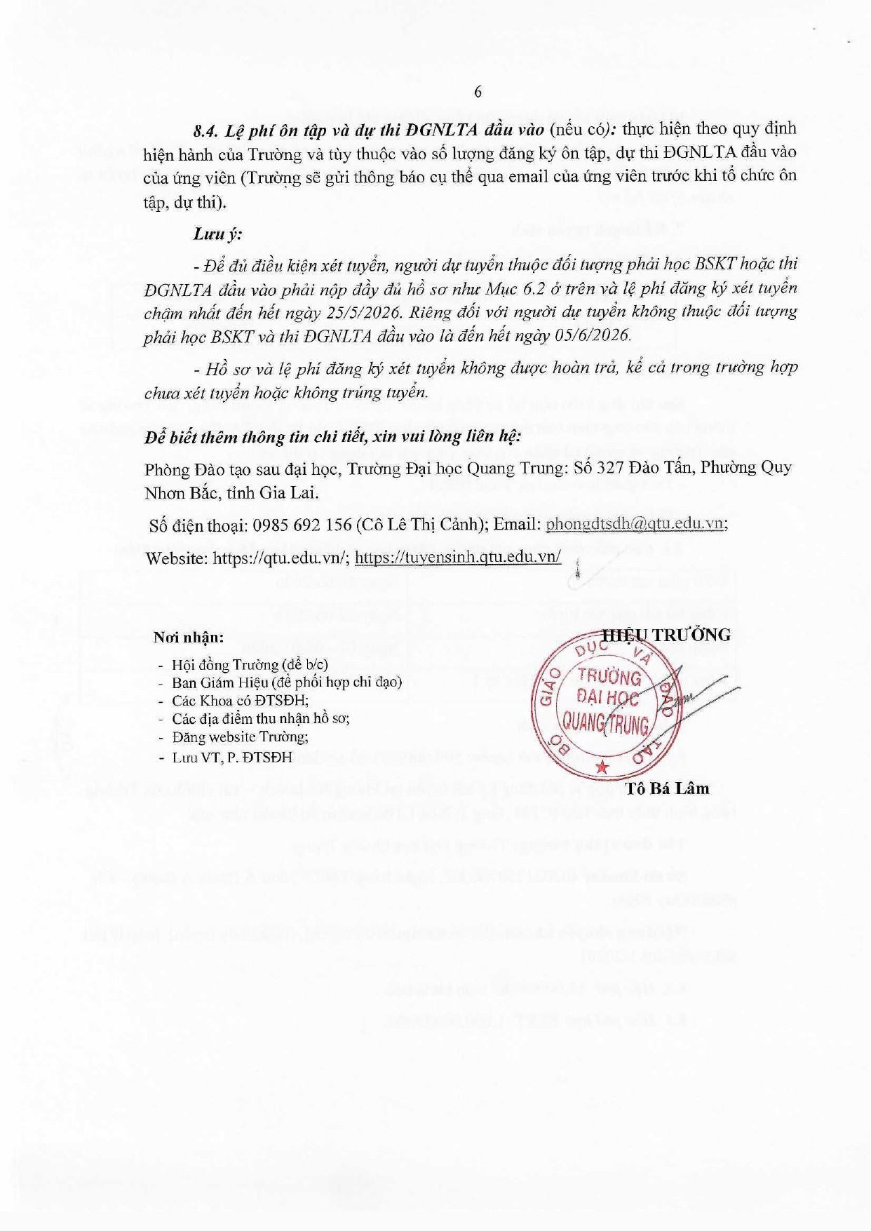 ThÔng BÁo TuyỂn Sinh Th.s Qtkd đã Ký Page 0006