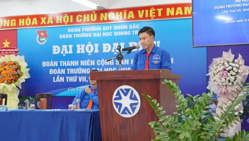 Đại hội Đại biểu Đoàn Trường Đại học Quang Trung lần thứ VII, nhiệm kỳ 2025 – 2027 thành công tốt đẹp 2 Đại hội Đoàn trường lần VII, nhiệm kỳ 2025 - 2027