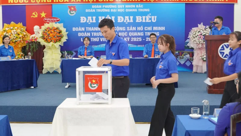 Đại hội Đại biểu Đoàn Trường Đại học Quang Trung lần thứ VII, nhiệm kỳ 2025 – 2027 thành công tốt đẹp 4 Đại hội Đoàn trường lần VII, nhiệm kỳ 2025 - 2027