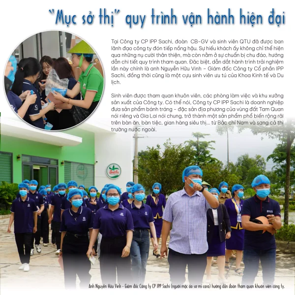 Sinh viên QTU tham quan thực tế tại Công ty CP IPP Sachi