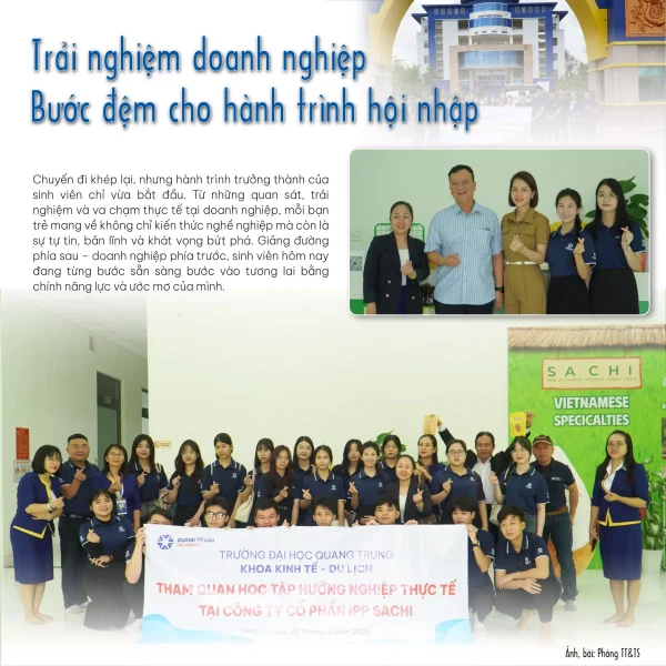 Sinh viên QTU tham quan thực tế tại Công ty CP IPP Sachi
