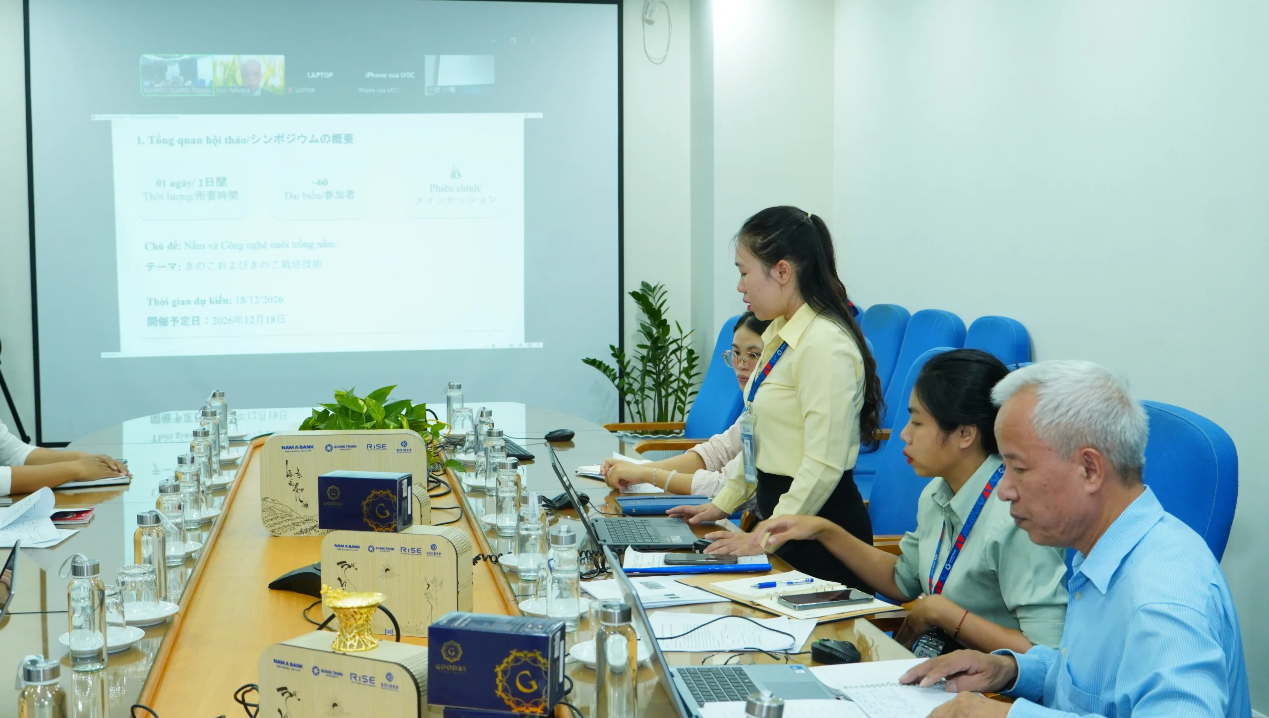 Trường Đại học Quang Trung hợp tác về nấm và công nghệ trồng nấm với Nhật Bản