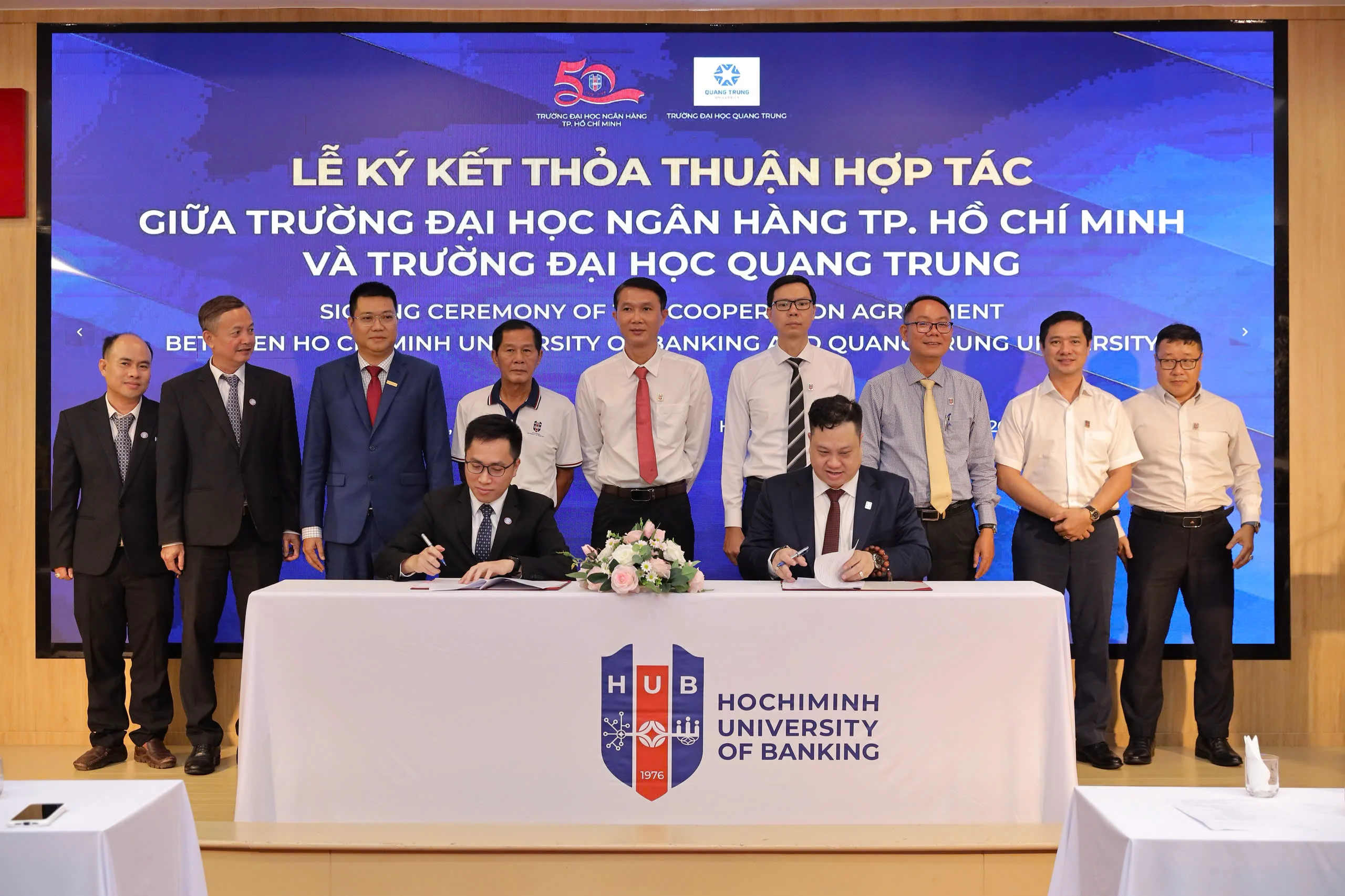 Trường Đại học Quang Trung bắt tay hợp tác với Trường Đại học Ngân hàng TP. HCM