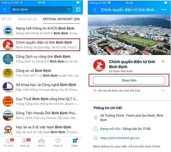 Học sinh Bình Định có thể tra cứu kết quả thi tốt nghiệp THPT 2021 qua trang “Chính quyền điện tử tỉnh Bình Định trên Zalo” 1 89d91ef645bface1f5ae