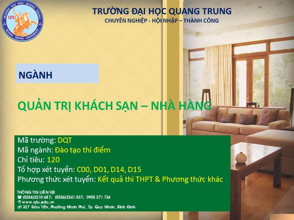 THÔNG TIN TUYỂN SINH NGÀNH QUẢN TRỊ KHÁCH SẠN - NHÀ HÀNG - NĂM HỌC 2021 8 Anh nganh QT KS NH