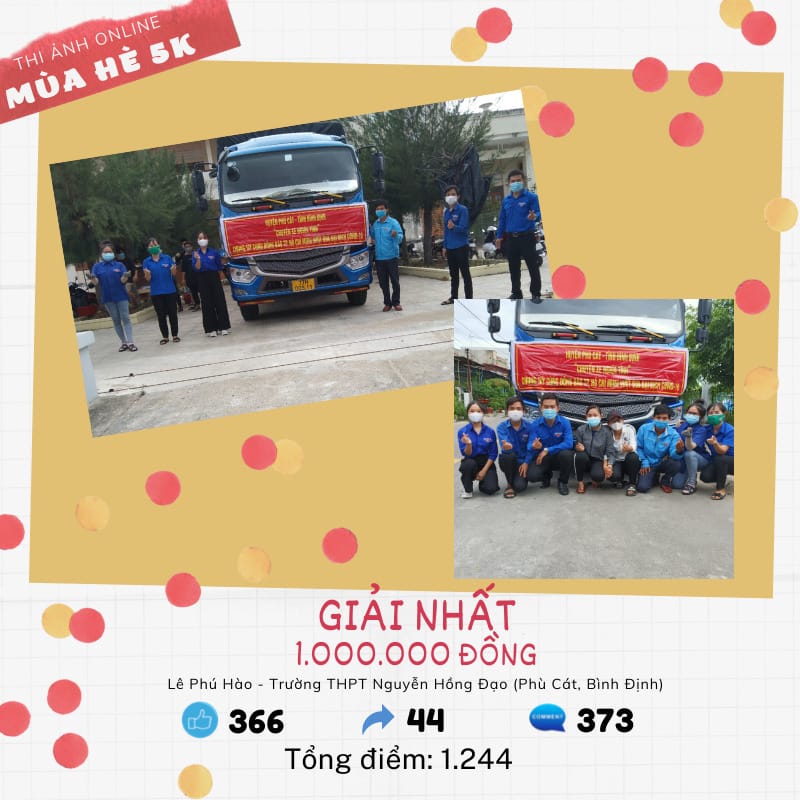 Trường ĐH Quang Trung công bố kết quả cuộc thi ảnh online "Mùa hè 5K" 1 2