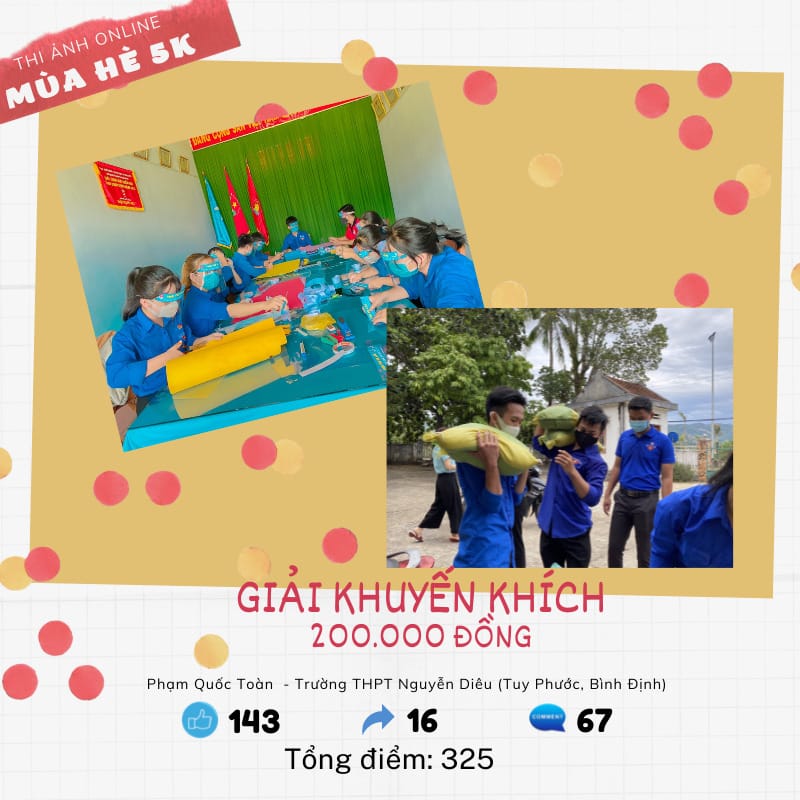 Trường ĐH Quang Trung công bố kết quả cuộc thi ảnh online "Mùa hè 5K" 5 6