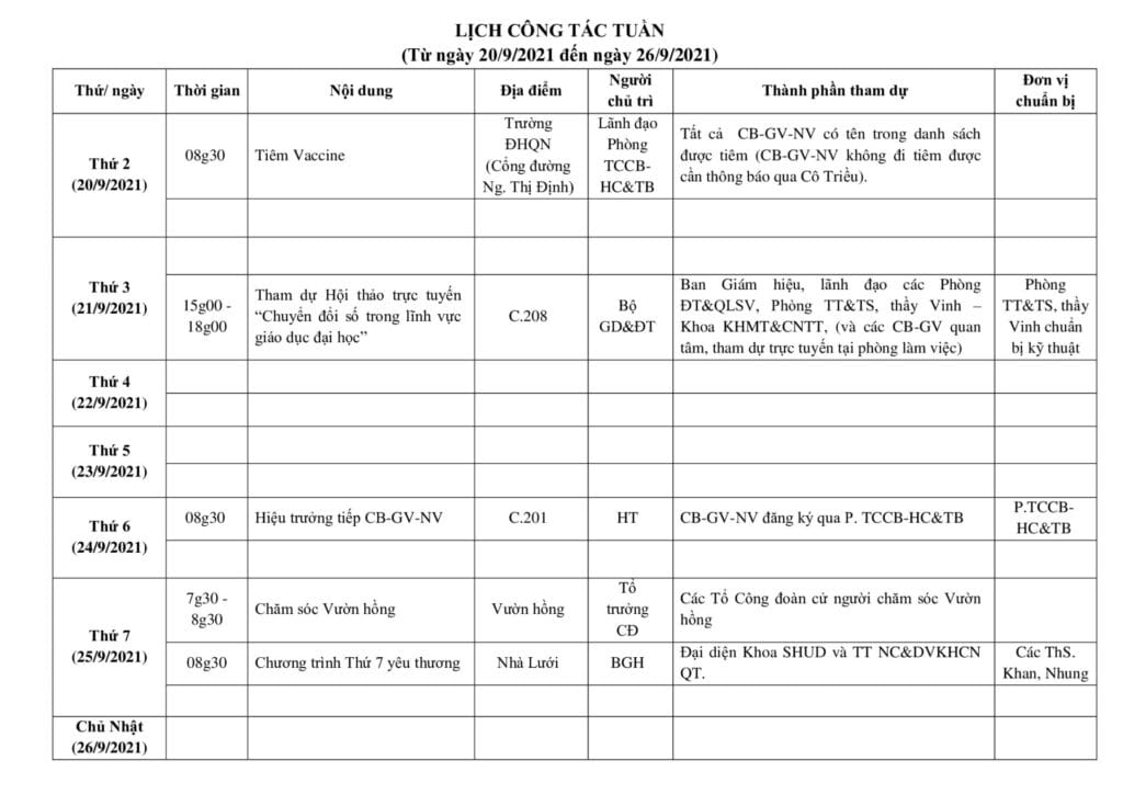 Lich cong tac tuan tu ngay 20.9.2021 den ngay 26.9.2021