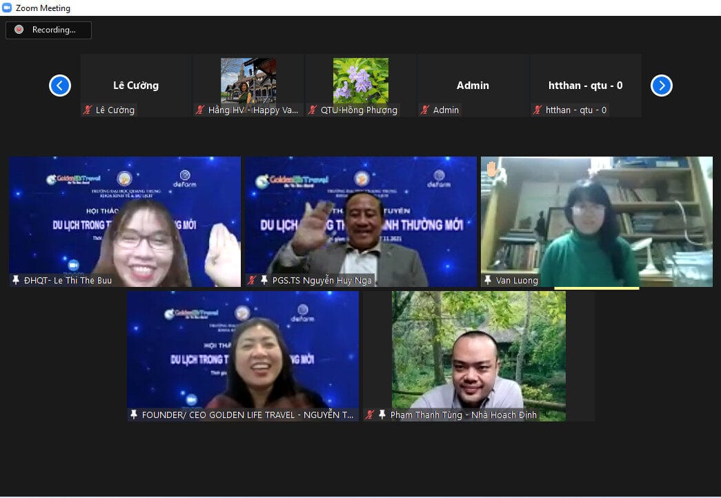 Trường ĐH Quang Trung tổ chức Hội thảo trực tuyến "Du lịch trong thời kỳ bình thường mới" 1 z2971542593511 2595e6848ebfa3f431841a67d3a6ccde e1638073973603