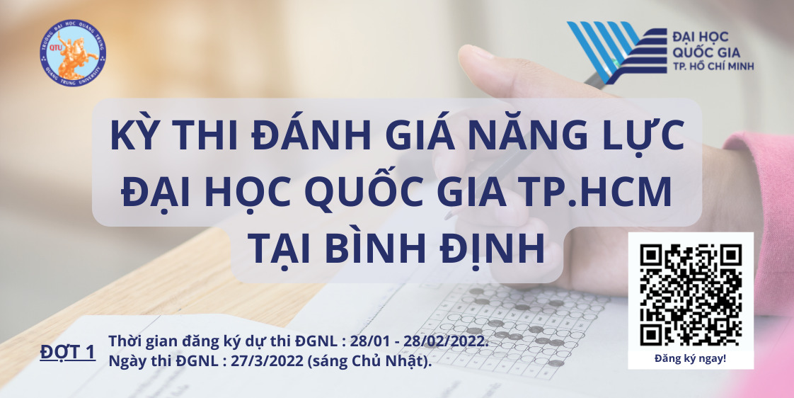 Trường ĐH Quang Trung - Địa điểm thi đánh giá năng lực ĐH Quốc gia TP.HCM năm 2022 tại Bình Định - Đại học Quang Trung
