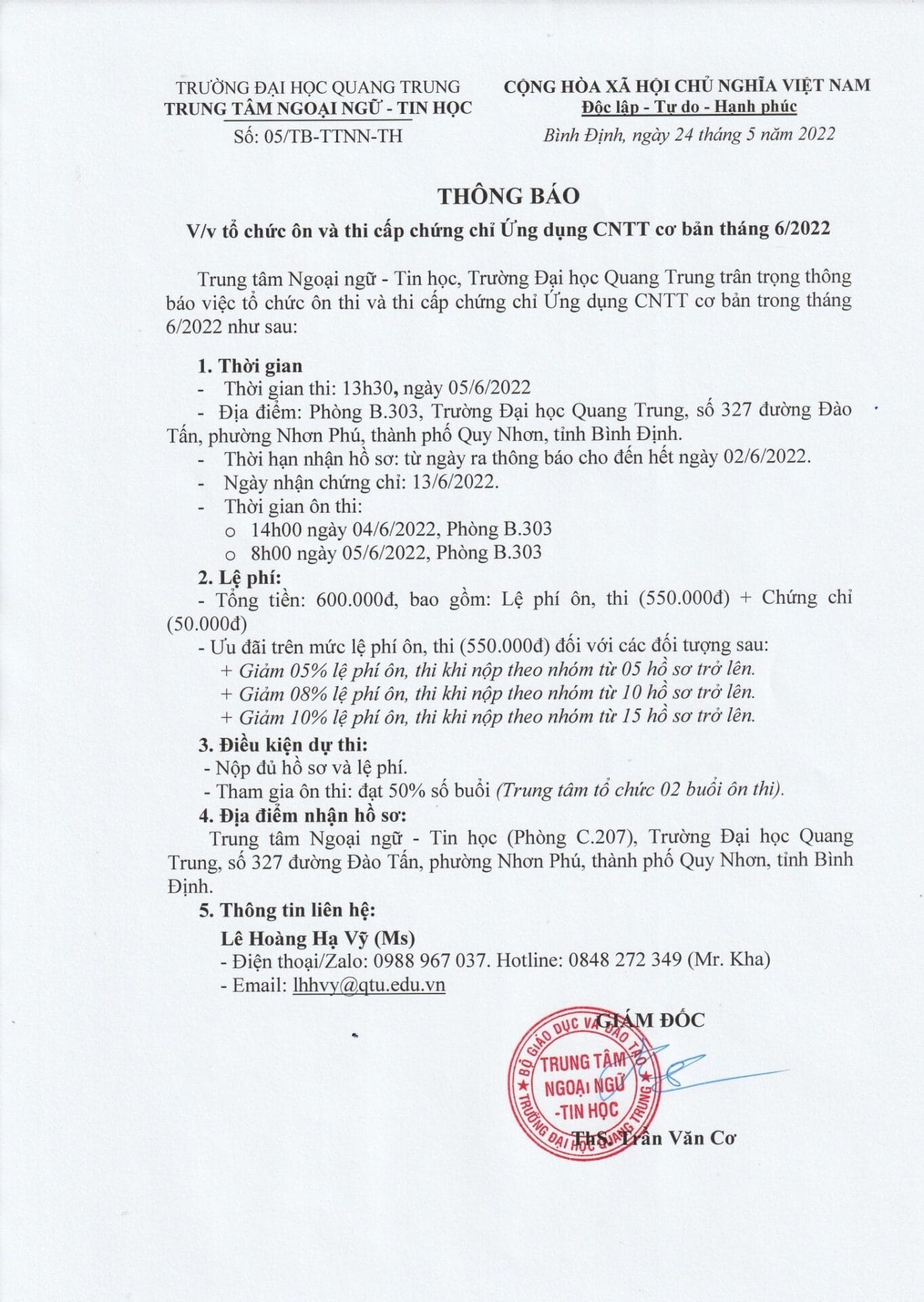 Thong bao thi CCCNTT thang 062022