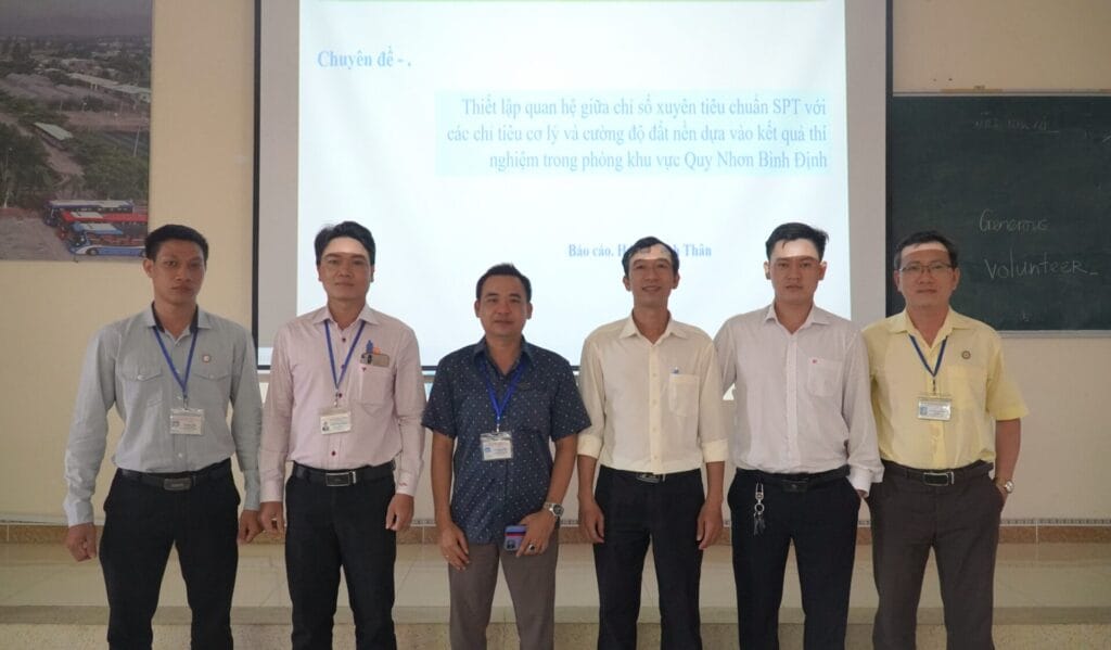 Khoa Kỹ thuật Công nghệ - Trường Đại học Quang Trung tổ chức Seminar học thuật "Thiết lập quan hệ giữa chỉ số xuyên tiêu chuẩn SPT với các chỉ tiêu cơ lý và cường độ đất nền dựa vào kết quả thí nghiệm trong phòng khu vực Quy Nhơn Bình Định" 9 TRG01750