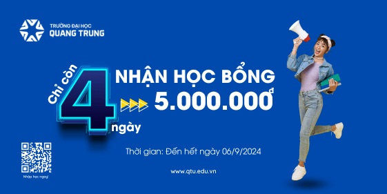nhập học, nhận học bổng, Trường ĐH Quang Trung, tuyển sinh,