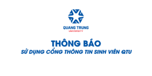 Thông báo sử dụng Cổng thông tin sinh viên QTU