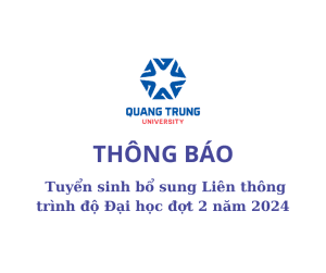 Thông báo tuyển sinh bổ sung Liên thông trình độ Đại học đợt 2 năm 2024