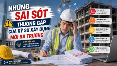 Tin tức - Sự kiện 90 Những sai sót thường gặp của kỹ sư xây dựng mới ra trường
