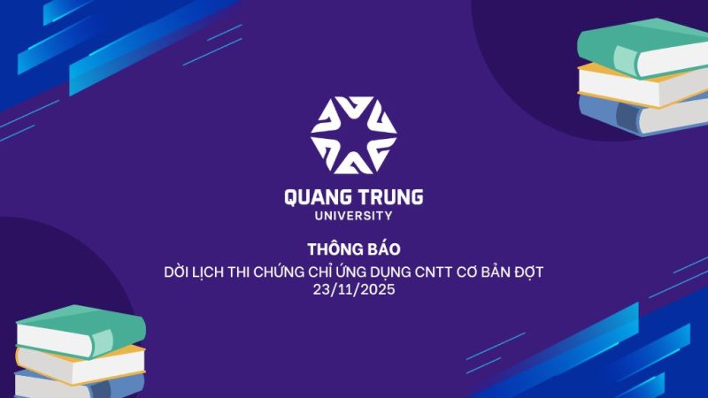 Thông Báo Dời Lịch Thi Chứng Chỉ Udcntt Cơ Bản 23/11/2025