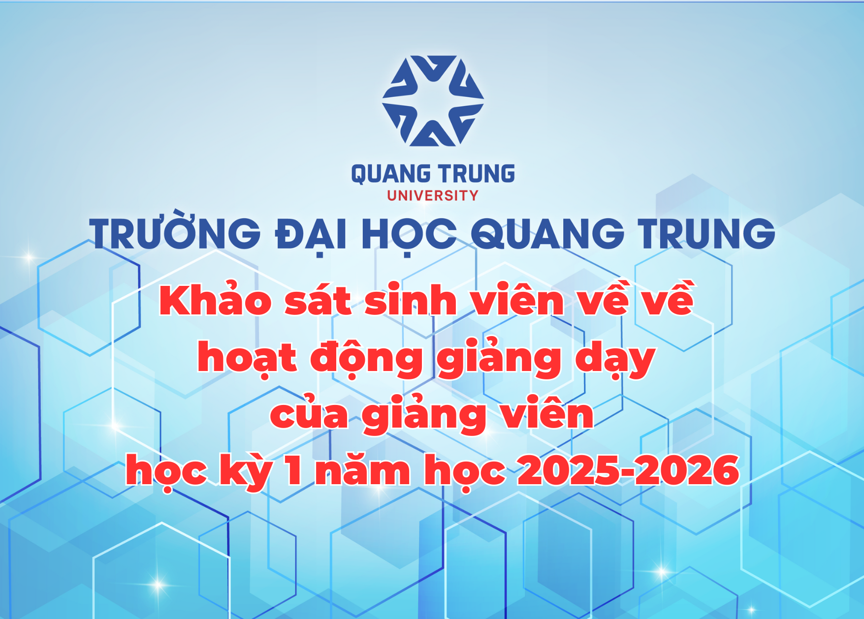 Thông báo về việc thực hiện khảo sát hoạt động giảng dạy của giảng viên học kỳ 1, năm học 2025-2026