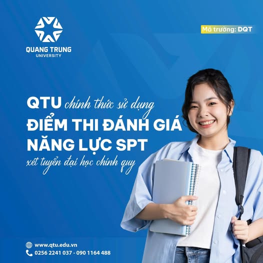 Trang chủ QTU 11 Trường Đại học Quang Trung chính thức sử dụng điểm SPT trong xét tuyển đại học chính quy năm 2026
