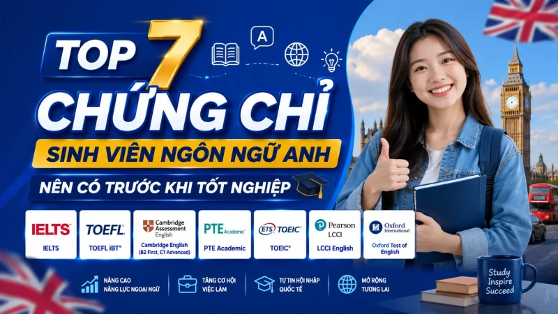 Top 7 chứng chỉ sinh viên Ngôn ngữ Anh nên có trước khi tốt nghiệp