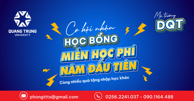 Học Bổng Miễn Học Phí Năm đầu Tiên – Quang Trung University