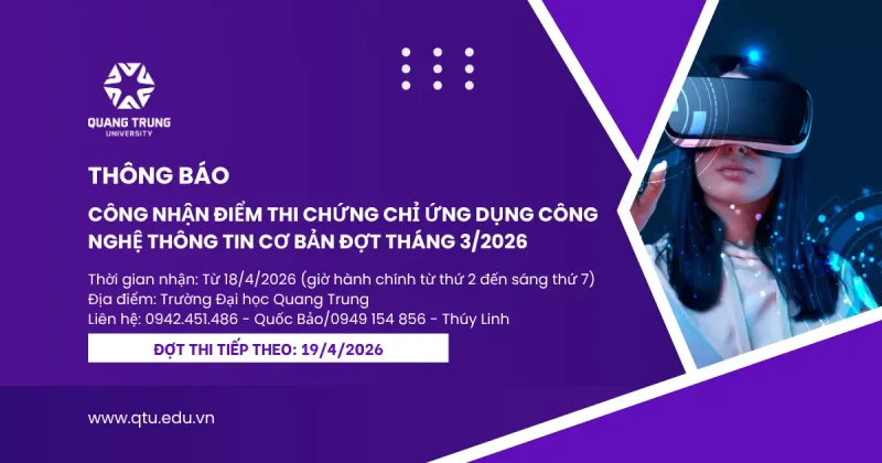 Quyết định công nhận điểm thi Chứng chỉ ƯDCNTT cơ bản đợt 29/3/2026 3 Cong Nhan Diem Cong Nghe Thong Tin 29 3 2026