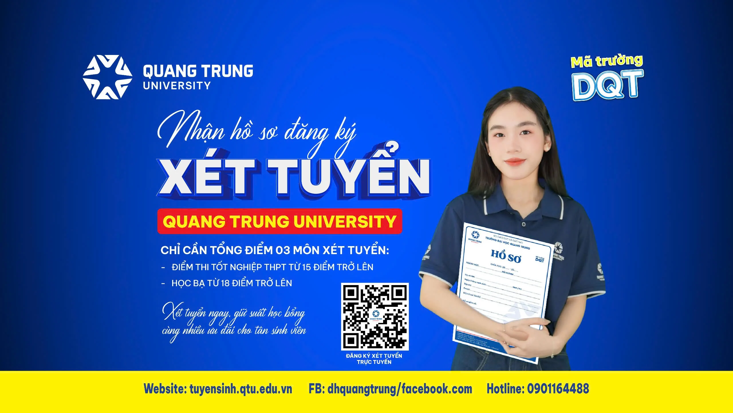 Home 120 Hướng dẫn hồ sơ xét tuyển Trường Đại học Quang Trung năm 2026 (Mã trường: DQT)