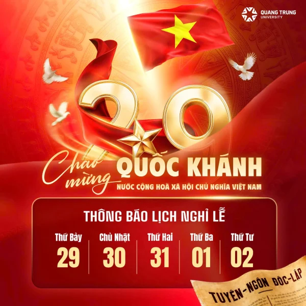 Lịch nghỉ lễ 02/9