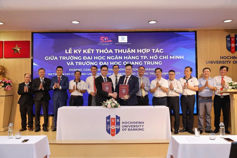 Trường Đại học Quang Trung bắt tay hợp tác với Trường Đại học Ngân hàng TP. HCM